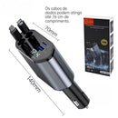 Carregador Veicular 4 em 1 Retrátil 120W com Display Digital – Carregamento Rápido para Todos os Dispositivos (12V/24V | Rotação 180°)