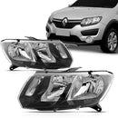 Farol Sandero/Logan 2014 a 2019 – Foco Duplo Máscara Negra (Lado Direito/Esquerdo ou Par) - AutosXpress
