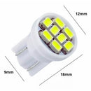 Kit com 10, 20 ou 50 Lâmpadas Pingo 8 LEDs T10 Tipo Xenon Super Branca W5W 12V - AutosXpress