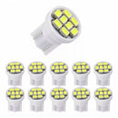 Kit com 10, 20 ou 50 Lâmpadas Pingo 8 LEDs T10 Tipo Xenon Super Branca W5W 12V - AutosXpress
