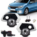 Kit Farol De Milha Sandero 2015 2016 2017 Com Moldura Cromada - AutosXpress
