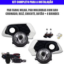 Kit Farol De Milha Sandero 2015 2016 2017 Com Moldura Cromada - AutosXpress