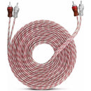 Kit Som Automotivo: 1 Cabo RCA 5m + 2 Y Dupla Blindagem Injetado Vermelho 4mm - AutosXpress