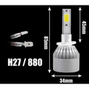 Lâmpadas C6 Farol de Carro LED 6000K H1 H3 H4 H7 H11 H13 HB3(9005) HB4(9006) H16 H27 12V a 24V - AutosXpress