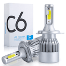 Lâmpadas C6 Farol de Carro LED 6000K H1 H3 H4 H7 H11 H13 HB3(9005) HB4(9006) H16 H27 12V a 24V - AutosXpress