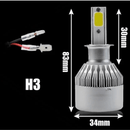 Lâmpadas C6 Farol de Carro LED 6000K H1 H3 H4 H7 H11 H13 HB3(9005) HB4(9006) H16 H27 12V a 24V - AutosXpress