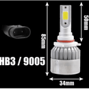 Lâmpadas C6 Farol de Carro LED 6000K H1 H3 H4 H7 H11 H13 HB3(9005) HB4(9006) H16 H27 12V a 24V - AutosXpress