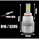 Lâmpadas C6 Farol de Carro LED 6000K H1 H3 H4 H7 H11 H13 HB3(9005) HB4(9006) H16 H27 12V a 24V - AutosXpress
