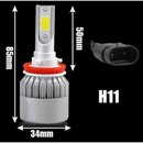 Lâmpadas C6 Farol de Carro LED 6000K H1 H3 H4 H7 H11 H13 HB3(9005) HB4(9006) H16 H27 12V a 24V - AutosXpress