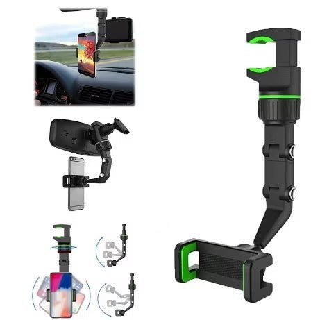 Suporte Multifuncional Carro Espelho Retrovisor GPS para celular automóvel - AutosXpress