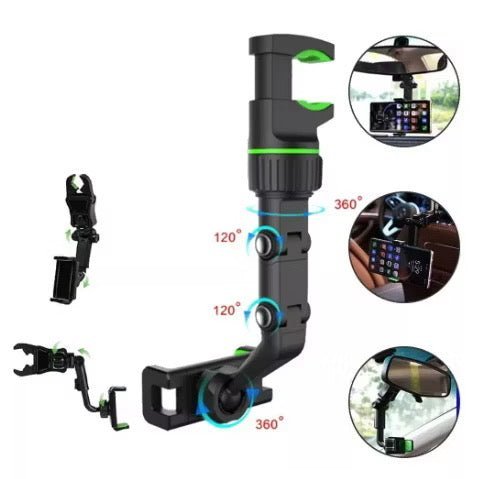 Suporte Multifuncional Carro Espelho Retrovisor GPS para celular automóvel - AutosXpress