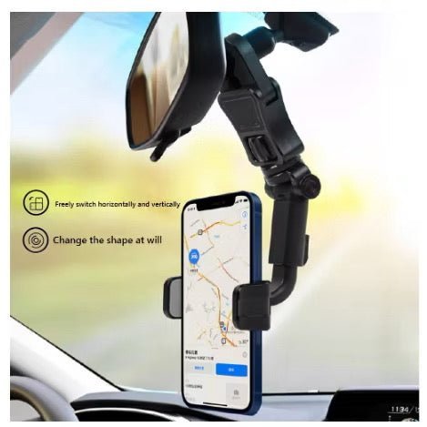 Suporte Multifuncional Carro Espelho Retrovisor GPS para celular automóvel - AutosXpress
