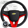 Volante Esportivo Chevrolet – Modelo com Acabamento Premium em Couro Sintético - AutosXpress